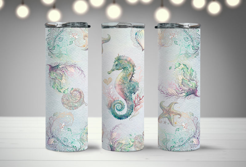 Seahorse Sea Watercolor