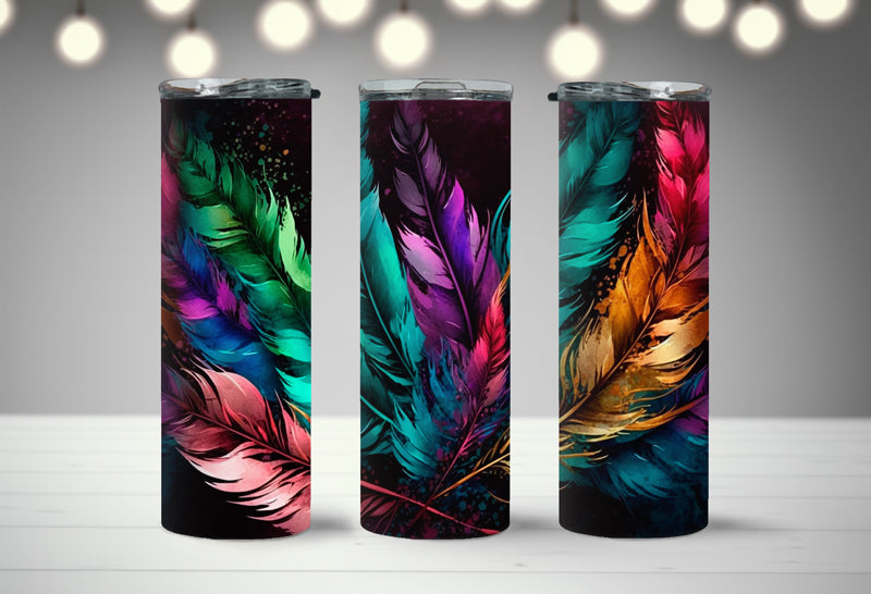 Feathers on Black