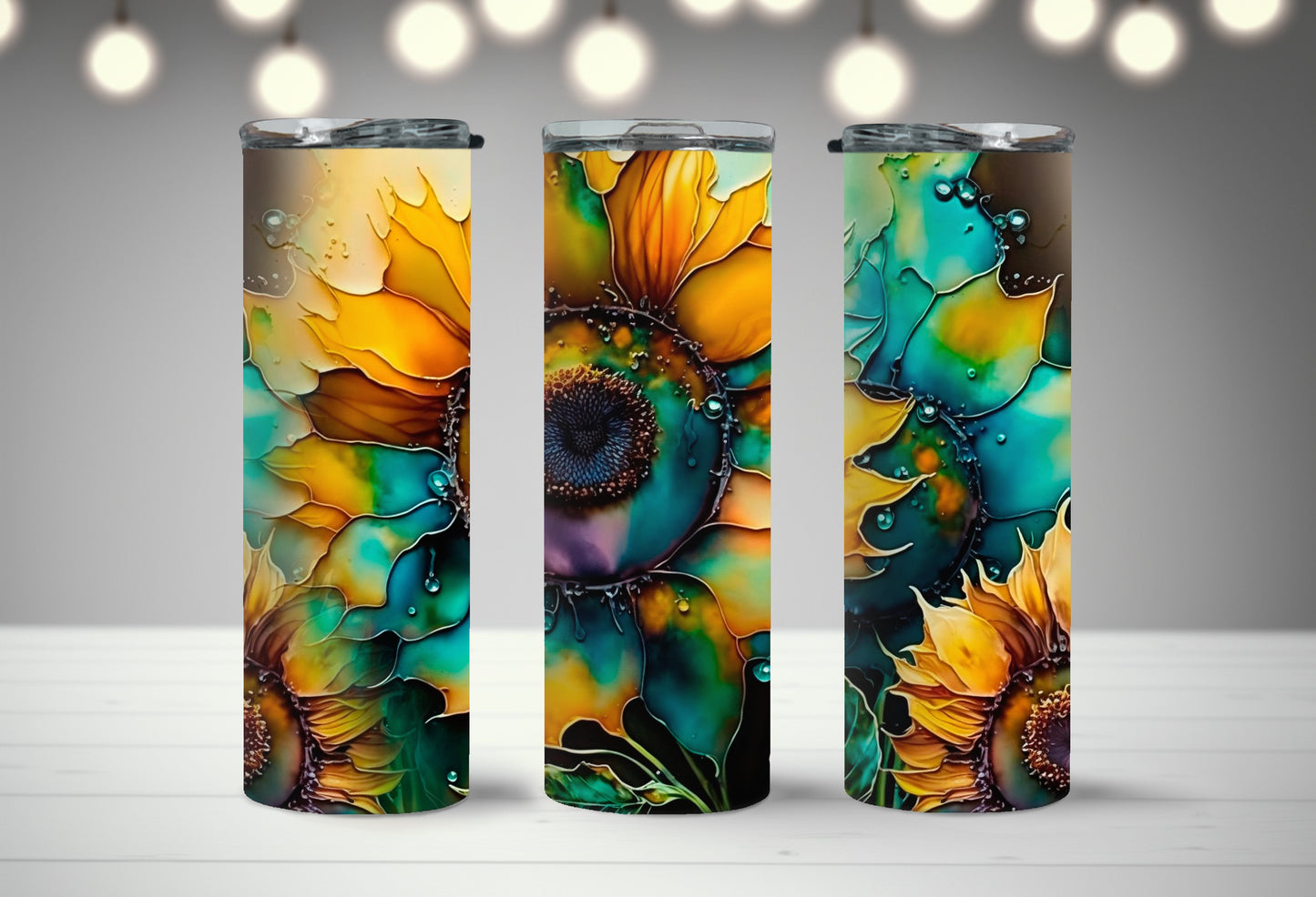 Alcohol Ink Sunflower