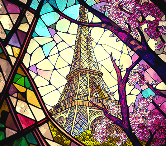 Eiffel Tower Stained Glass