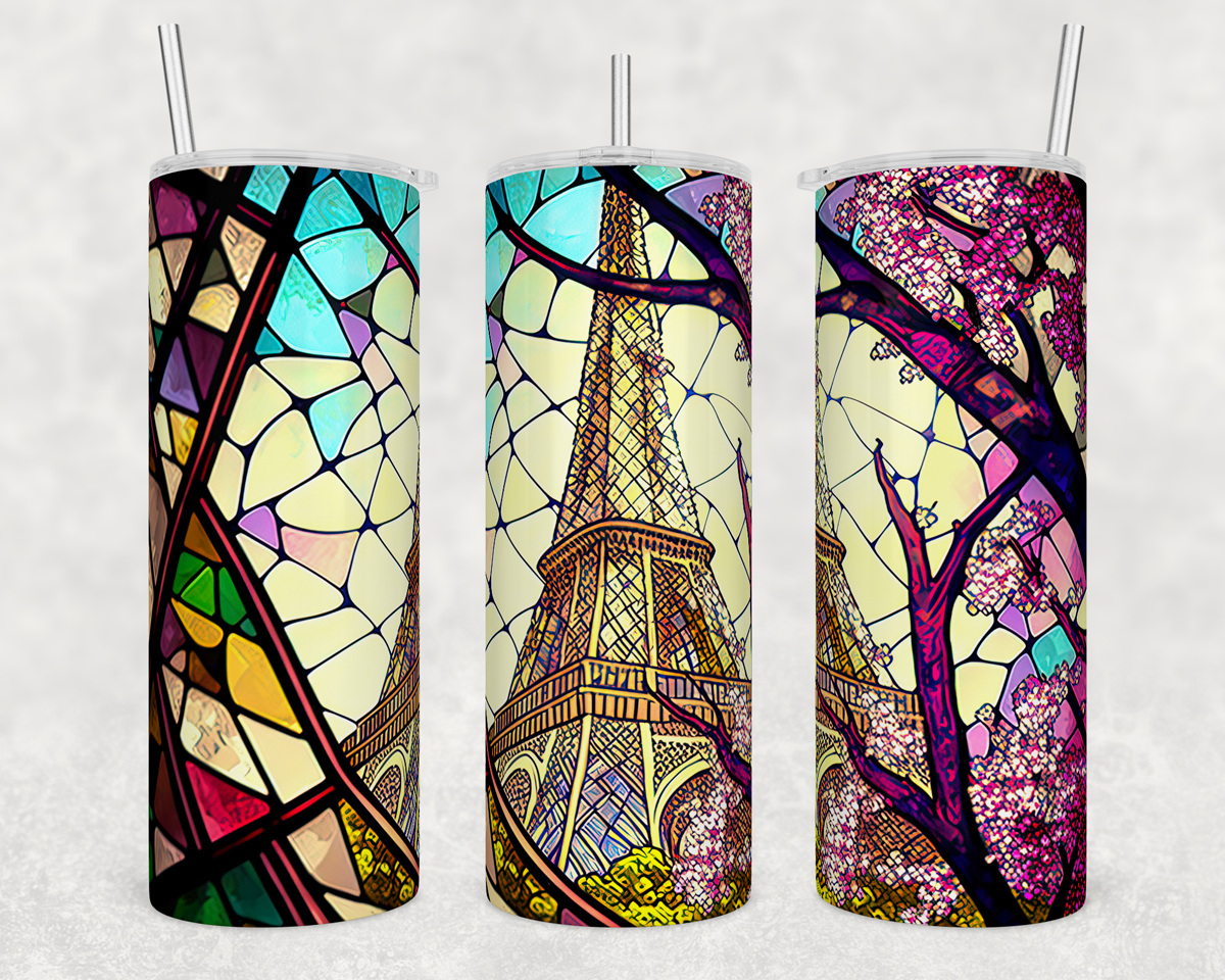 Eiffel Tower Stained Glass