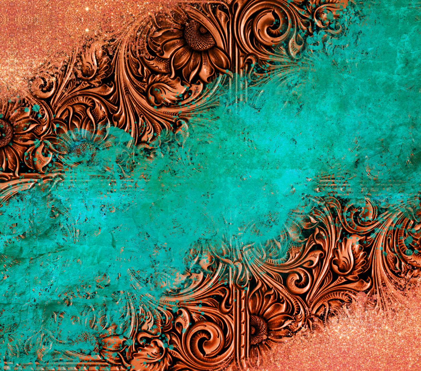 Tooled Leather and Turquois