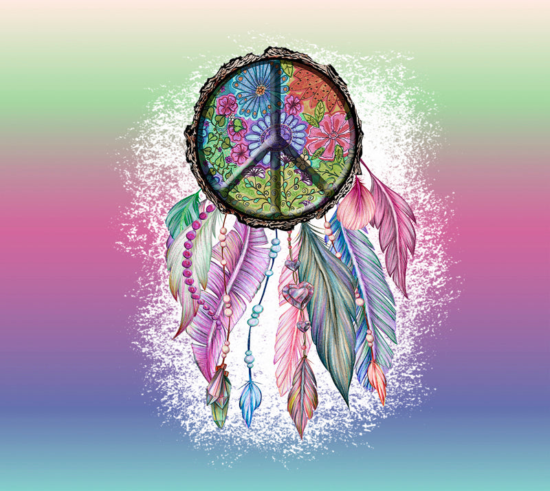 Hippie Peace Feathers